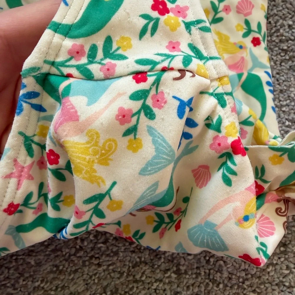 Mini Boden Halterneck Mermaid Swimsuit Ruffle Trim Size 2-3 Years Beach